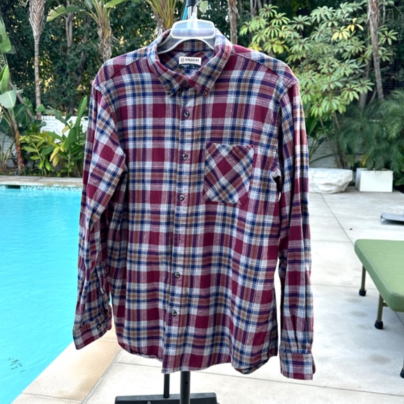 MAGELLAN Outdoors Flannel PreLoved Plaid Shirt SZ L Classic Fit - Picture 6 of 7